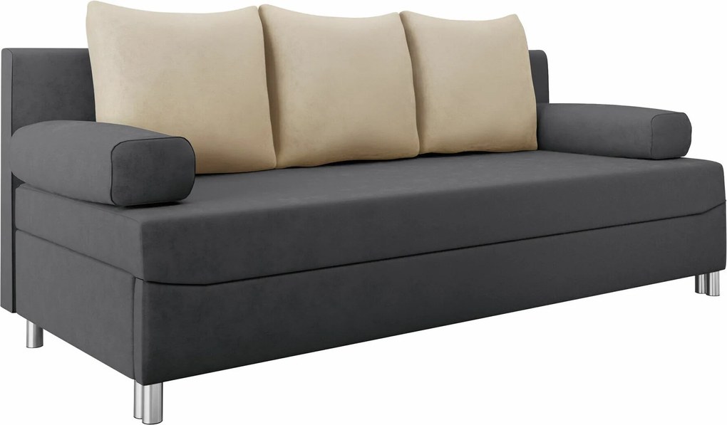 Slaapbank Comfivo Artes, Aantal zitplaatsen: 2, Aanwezig, 86x192x80cm, 64 kg, Poten: Kunststof, Hout: Grenen