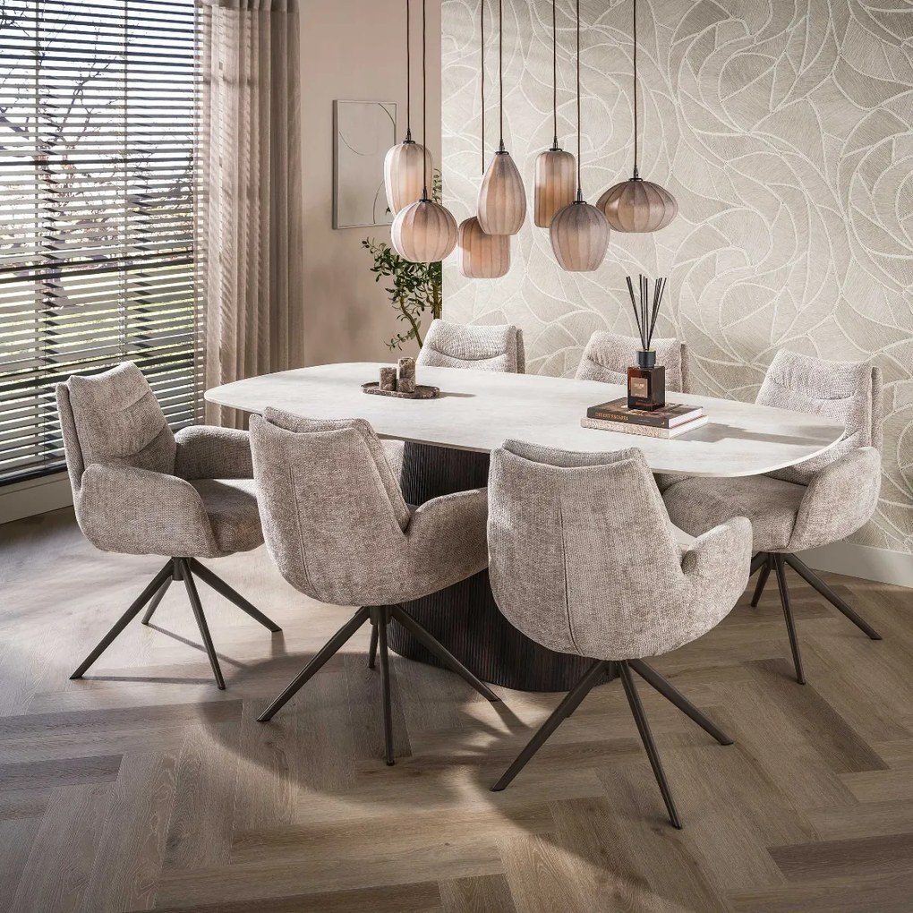 Draaibare Eetkamerstoel Taupe