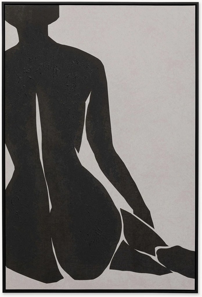 Handbeschilderd ingelijste canvasdoek Nude