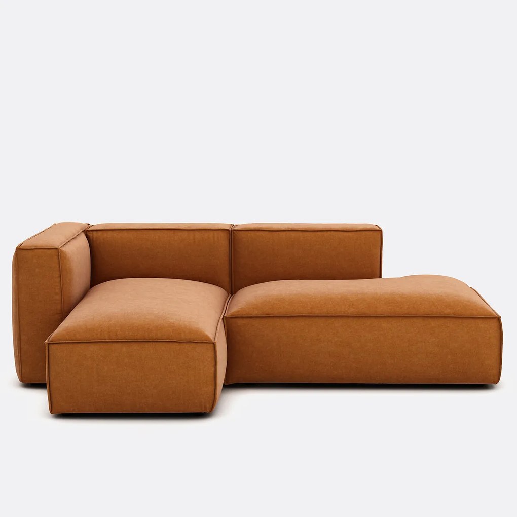 Loungebank, rechts, textuurfluweel, Seven