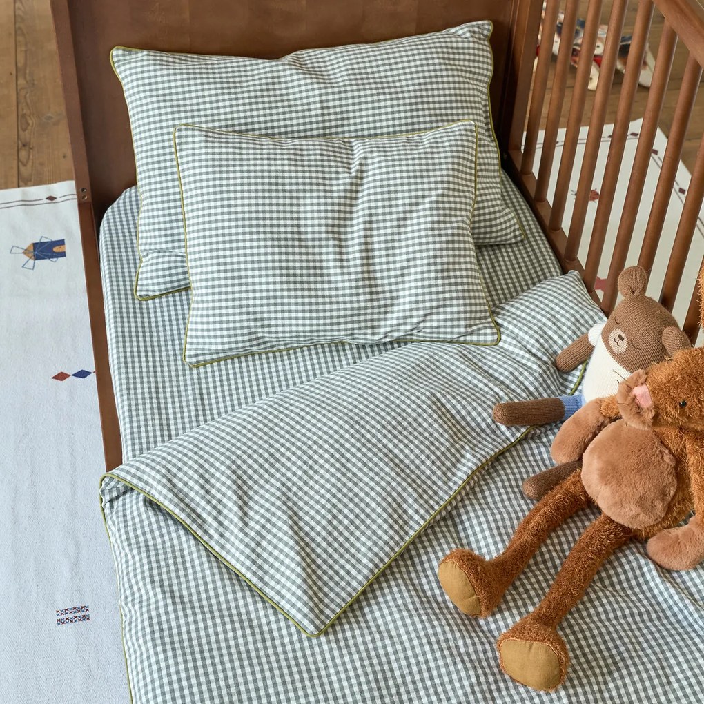 Hoeslaken voor babybed in katoen, omslag 17 cm, Tiny Vichy