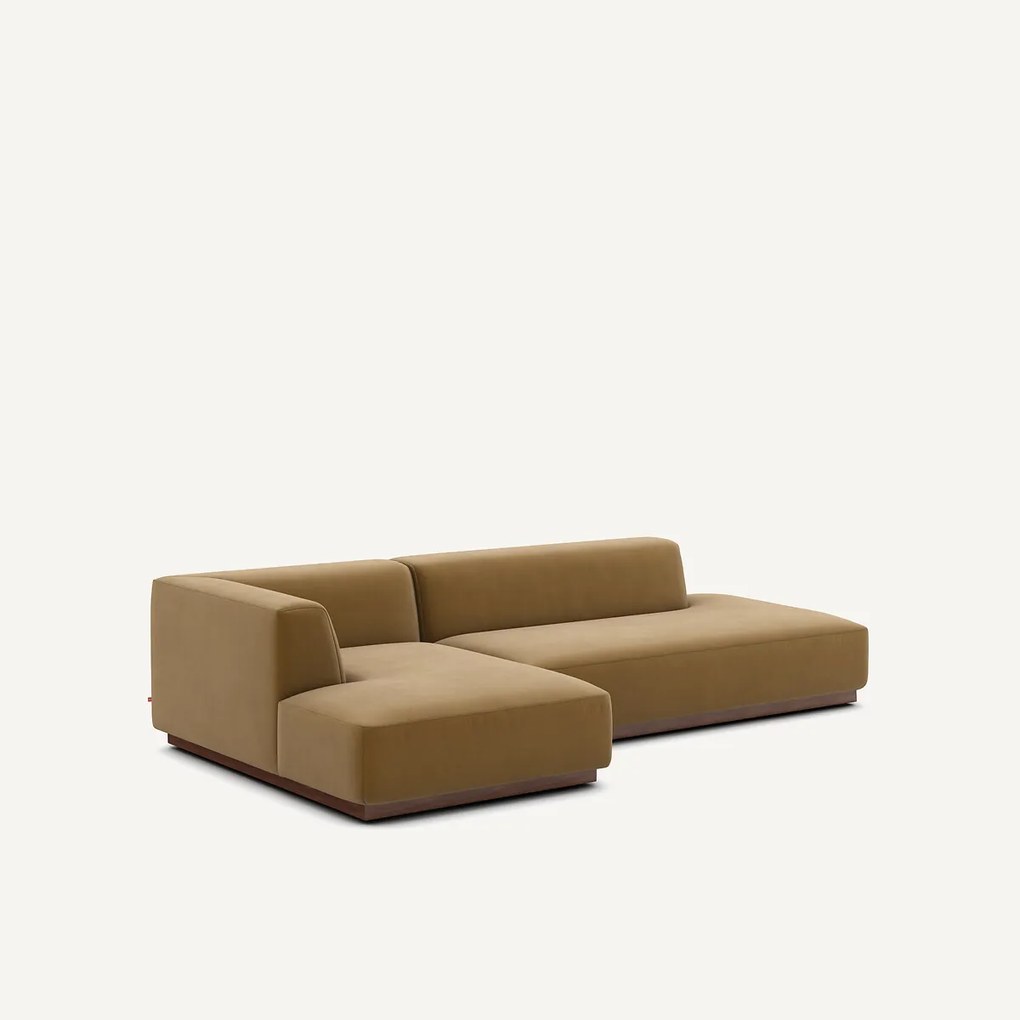 XL hoekbank links in linnen fluweel, JACOPO