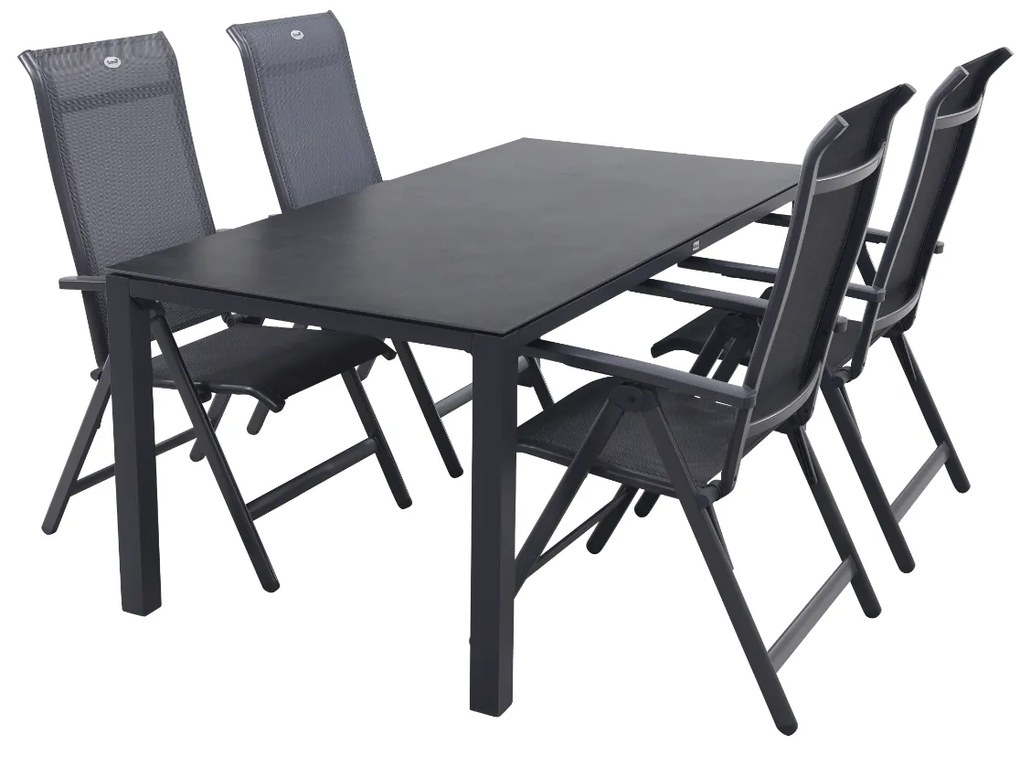 Hartman Milaan/Chaneo verstelbare tuinset - 180x90 cm. - 5-delig