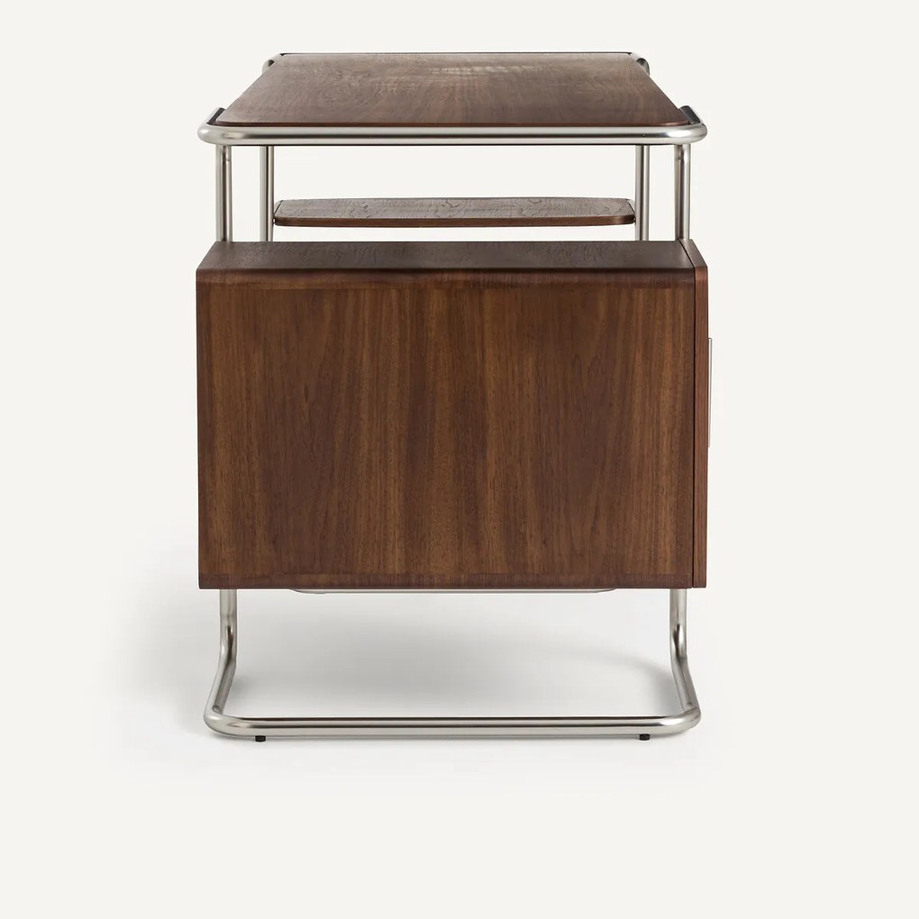 Bureau met buizenstructuur en notenhoutfineer, Emlyn