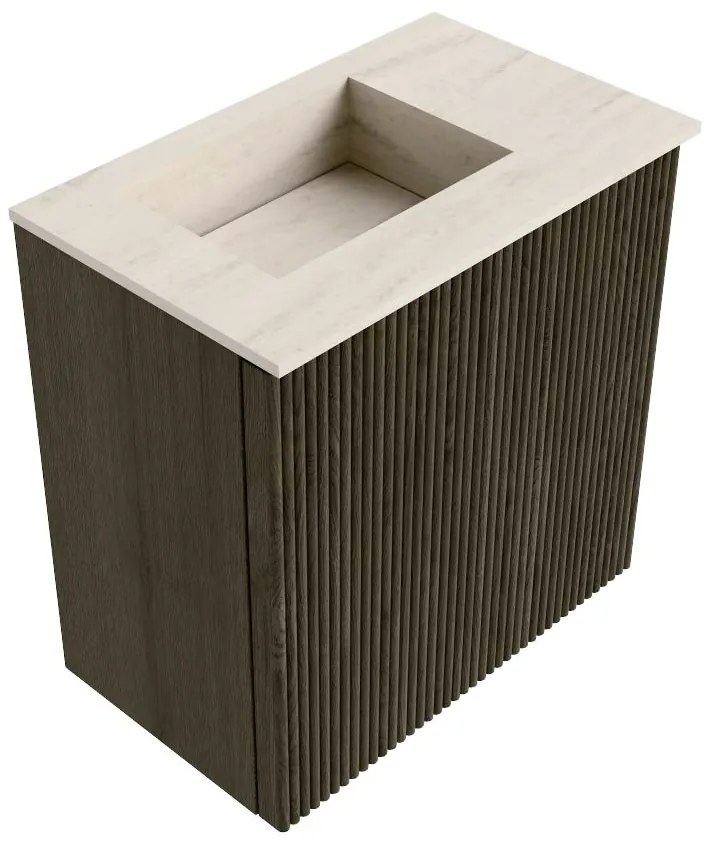 Mondiaz Joya DLux 40cm toiletmeubel shadow met wastafel faye links 1 kraangat meli