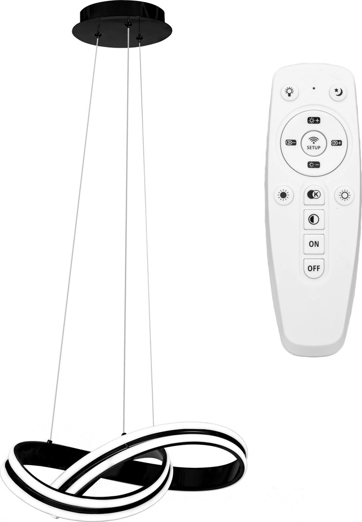 Moderne LED plafondlamp PILOT APP817-CP ZWART