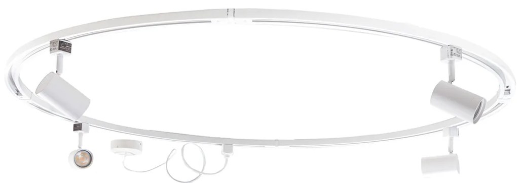 Modern railsysteem met 4 spots wit 1-fase rond - Iconic Jeana