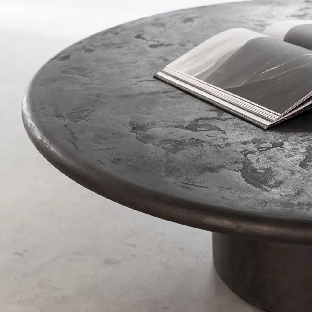DTP Home Scala Silo Ronde Salontafel Donkergrijs Mortex - 100 X 100cm.