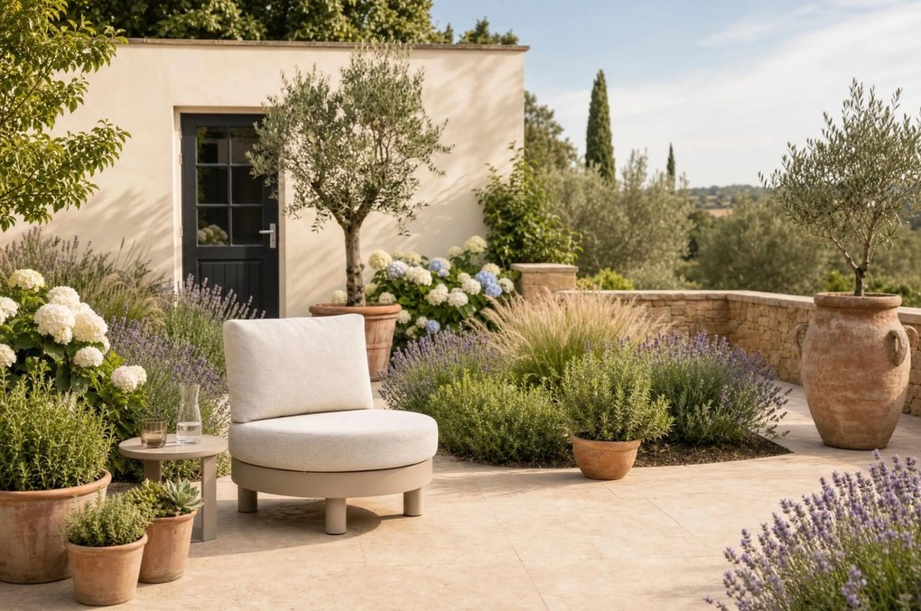 Stoel en Bank Loungeset 5 personen Aluminium Zand/Beige  Lifestyle Garden Furniture Organio/Mira