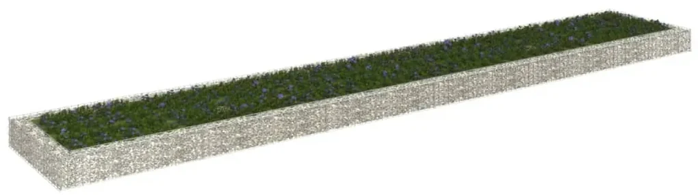 vidaXL Gabion plantenbak verhoogd 600x100x20 cm gegalvaniseerd staal