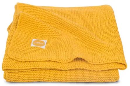 Basic knit ledikantdeken 100x150 cm ocher