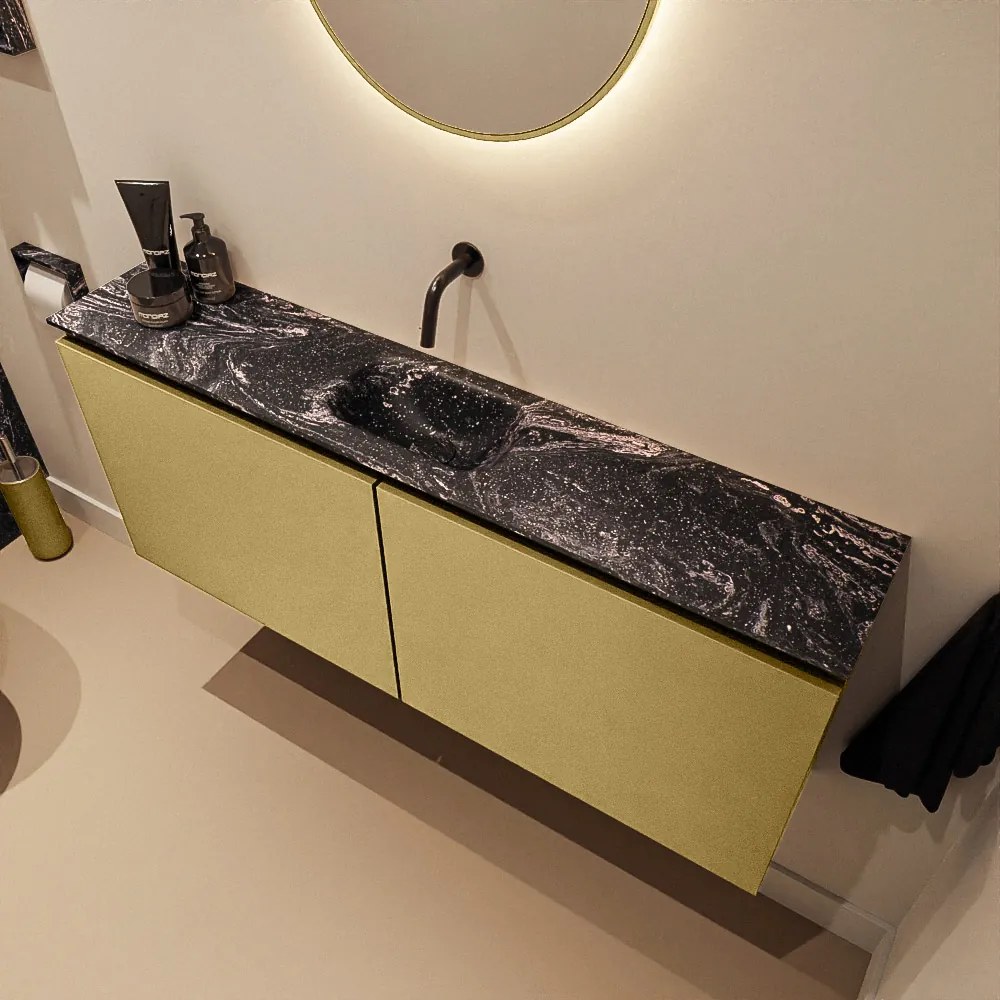 Mondiaz Ture DLux toiletmeubel 120cm oro met wastafel lava midden zonder kraangat