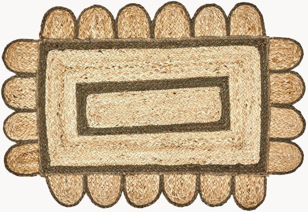 Handgemaakte juten deurmat Denta