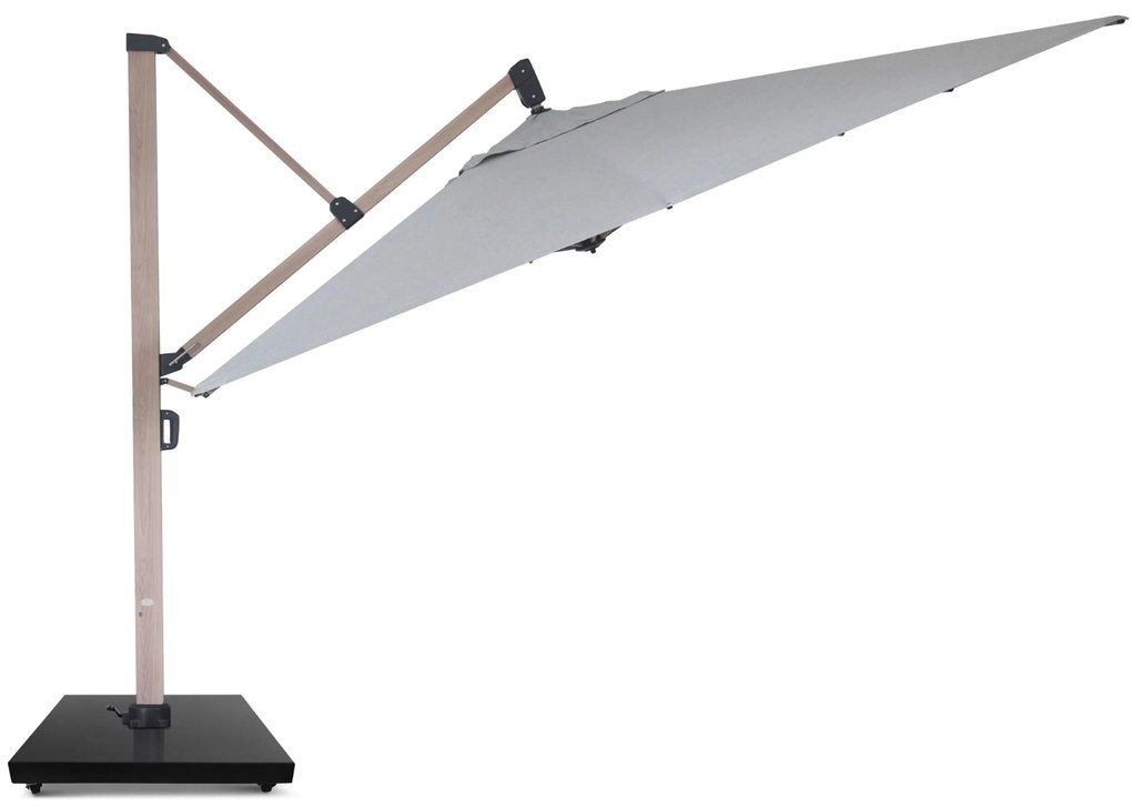 Zweefparasol 3.5x3.5m S1 (excl. voet) Grijs-antraciet Camello Mateo