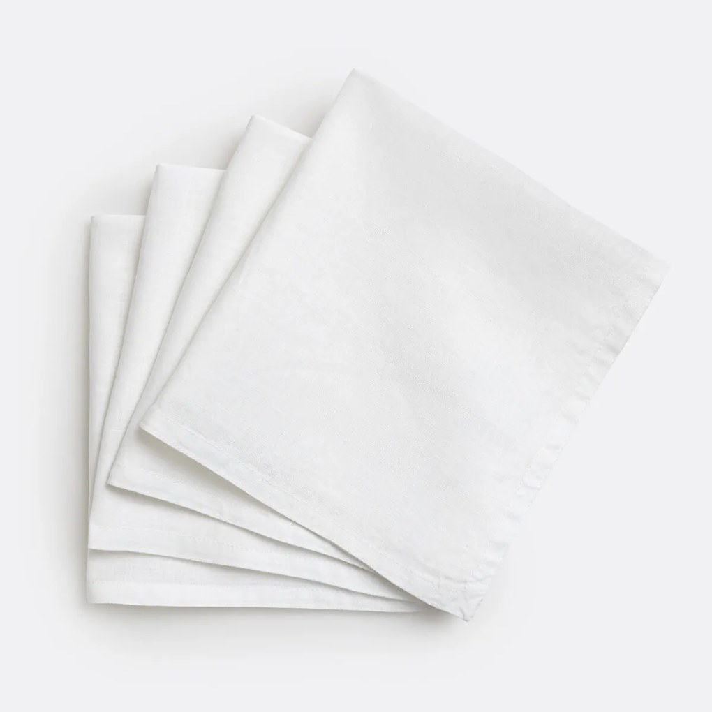 Set van 4 servetten van gewassen linnen Victorine