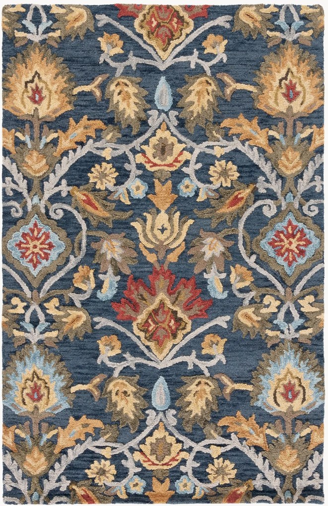 Handgetuft hoogpolig wollen vloerkleed Juni Traditional