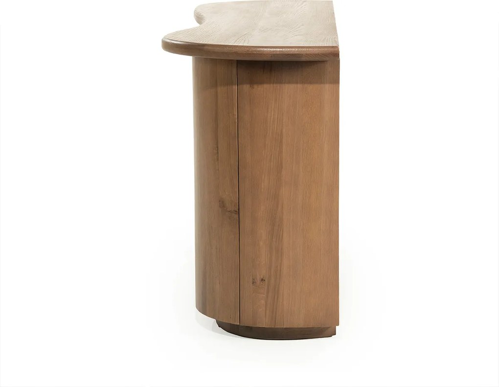 Eiken Dressoir Golvend Design Bruin - 180x50x80cm.