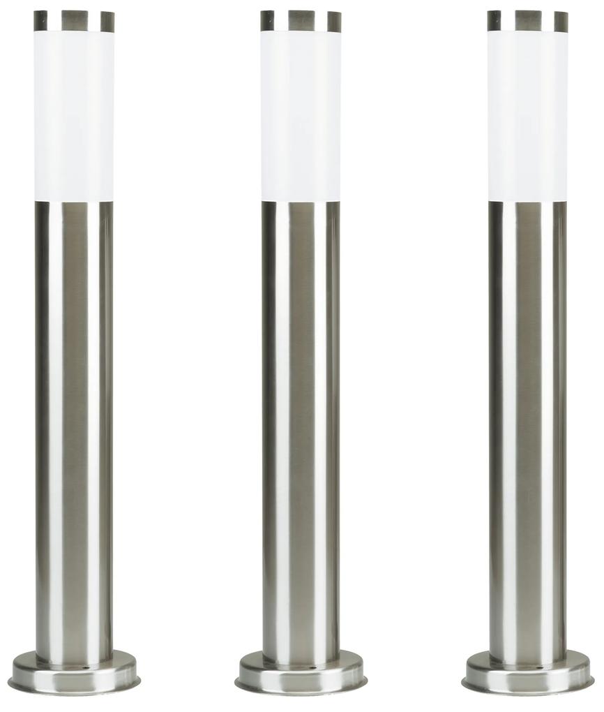 Lech 2 (set van 3 stuks) RVS Tuinlamp Tuinverlichting Zilver
