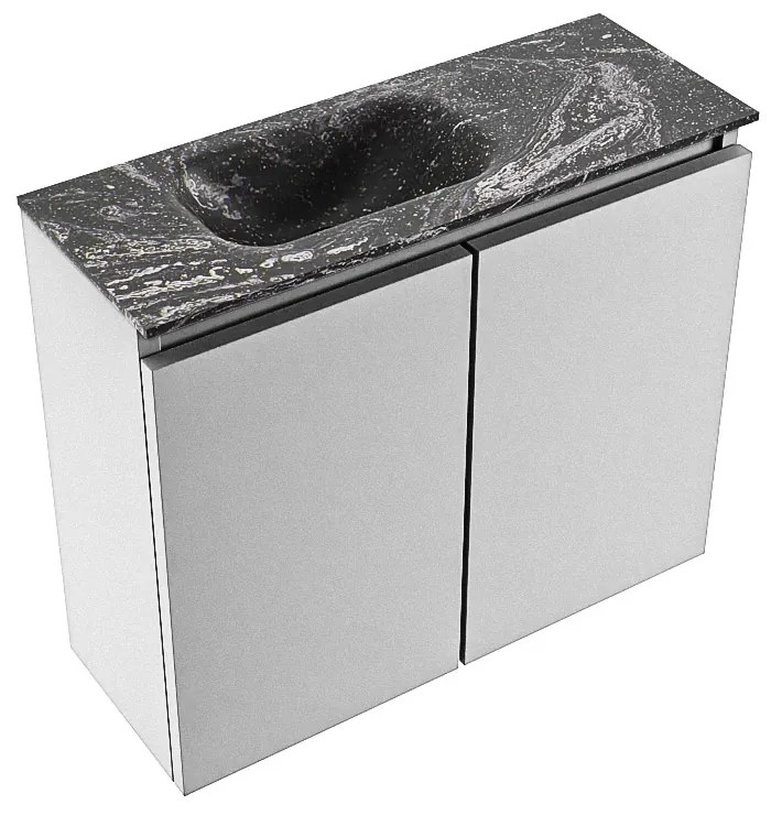 Mondiaz Ture DLux toiletmeubel 60cm plata met wastafel lava links zonder kraangat