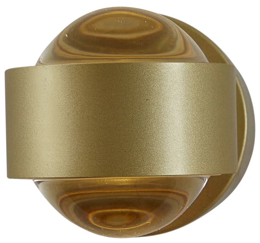 Badkamer Design wandlamp messing incl. LED IP44 - Lens Design IP44 rond Lamp