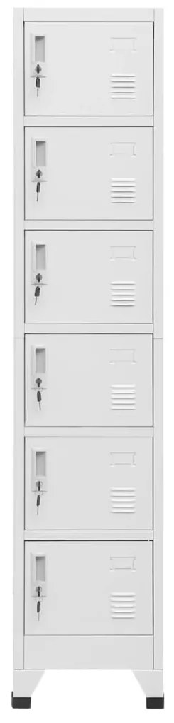 vidaXL Lockerkast 38x40x180 cm staal lichtgrijs