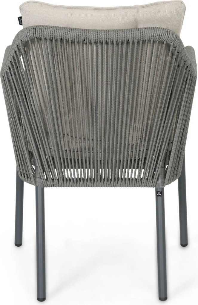 Tuinset Ronde Tuintafel 6 personen 150 cm Rope Grijs  De Laan Projects