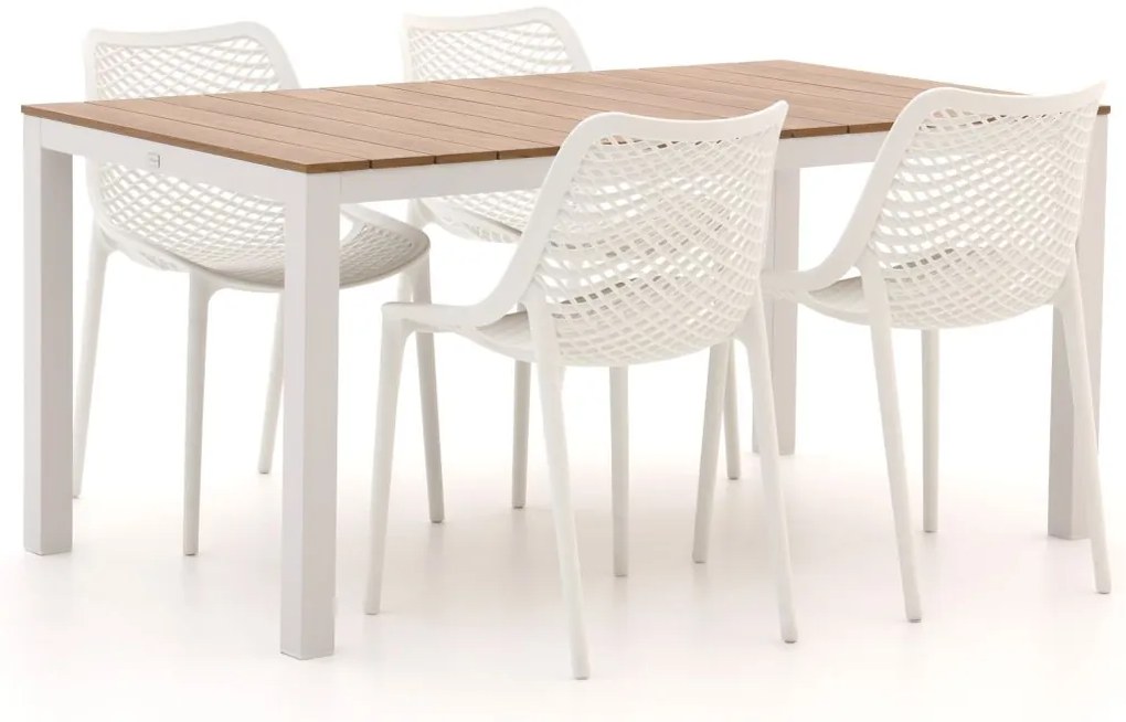 Diningset Forza  | 4 personen polywood | Tuinset stapelbaar | 5-delig | Kees Smit Tuinmeubelen