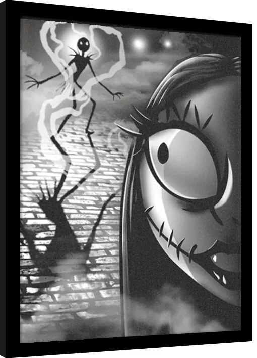 Ingelijste poster Nightmare Before Christmas - Misfit love is Eternal