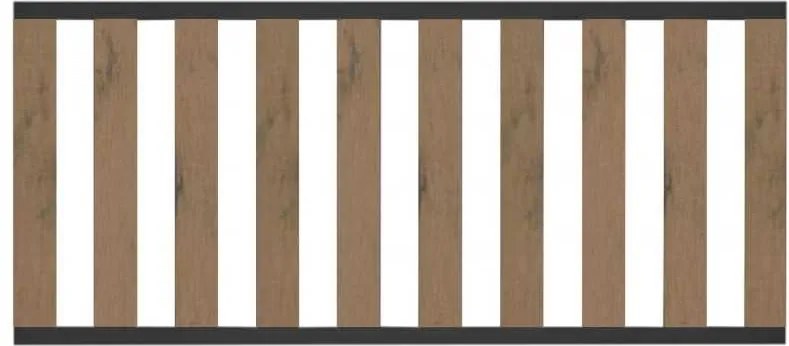 Tuinhek bruin gevlamd composiet Design met antraciet aluminium frame (180 x 80 cm)