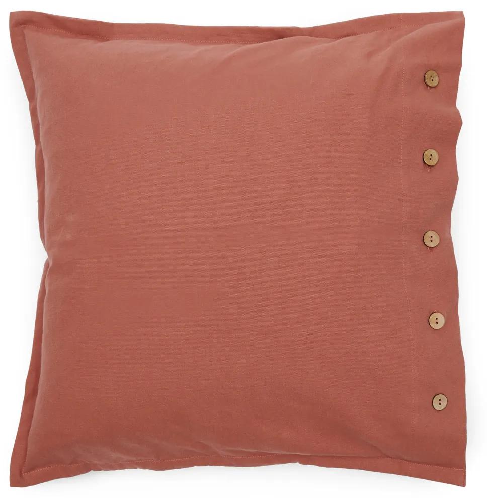 Rivièra Maison - Fleurs Button Pillow Cover - Kleur: roze
