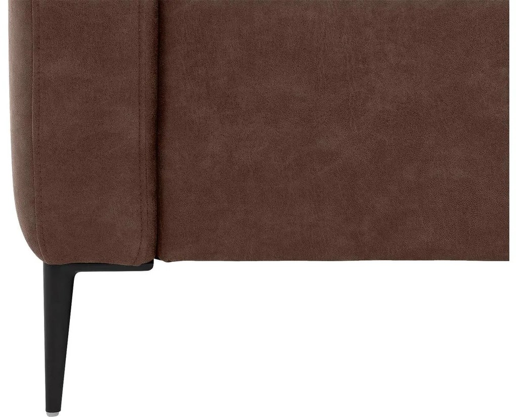 Goossens Key West bruin, micro leer, 2,5-zits, modern design