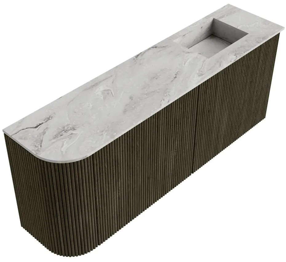 Mondiaz Joya DLux 100cm toiletmeubel ronding links shadow met wastafel faye rechts 1 kraangat glace