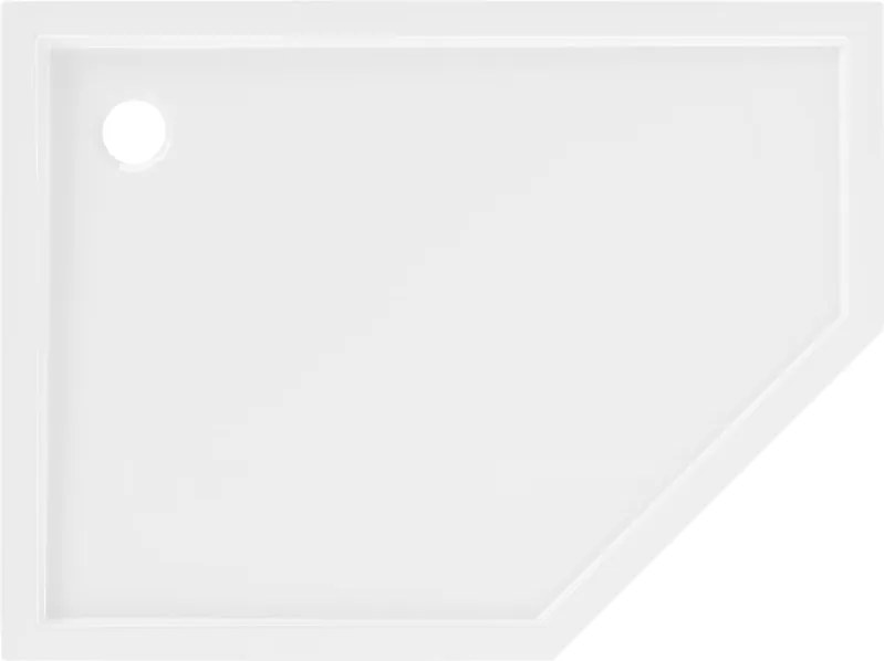 Mexen Flow kwartronde douchebak slim links 100 x 90 cm, wit glans - 46P109010L