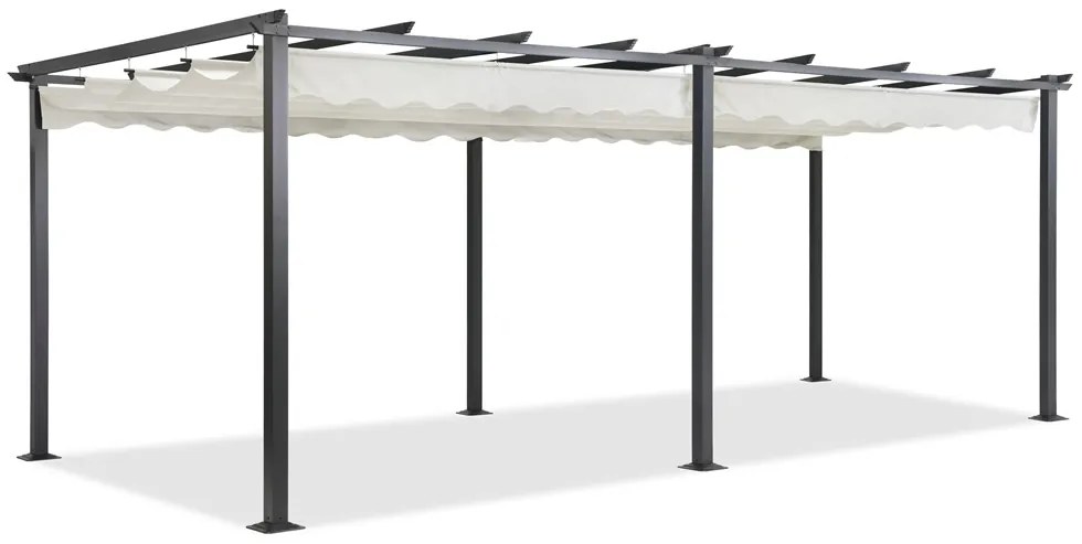Vrijstaande terraspergola Tenerife 3x6 m crème