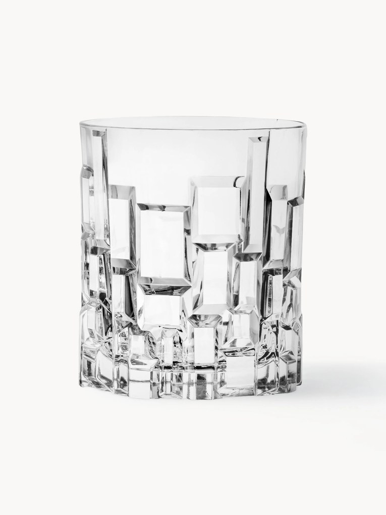 Kristalglazen tumblers Etna met reliëfpatroon, 6-delig