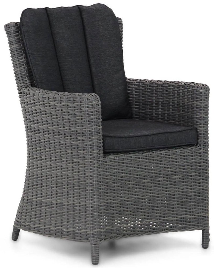 Tuinset 4 personen 100 cm Wicker Zwart Garden Collections Venerdi/Brighton