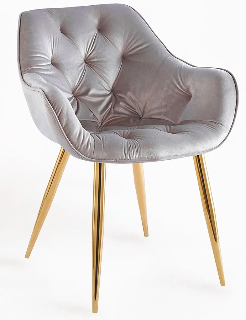 Zandel Gouden Fluwelen Stoel