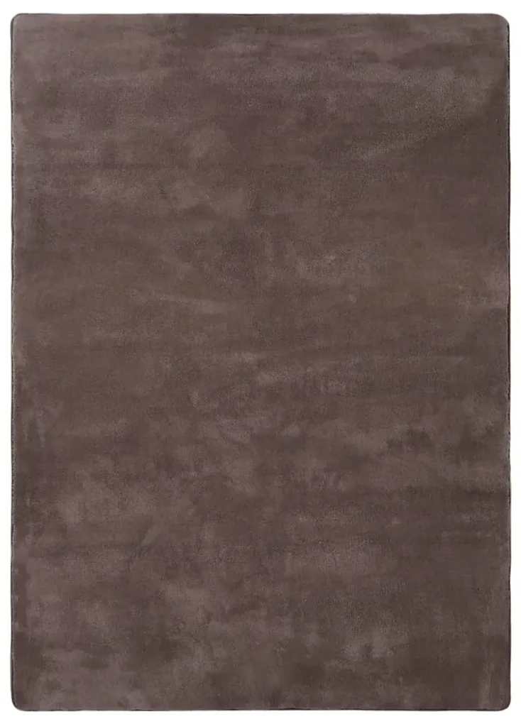 vidaXL Vloerkleed teddy 170x120 cm taupe