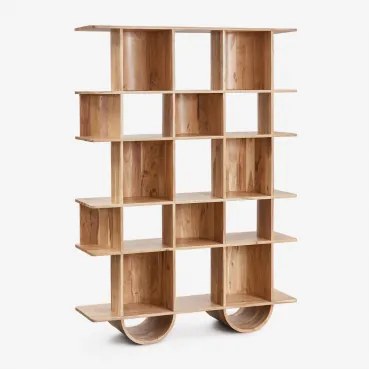 130x180 Cm Houten Rek Flin Rustiek Acaciabruin - Sklum