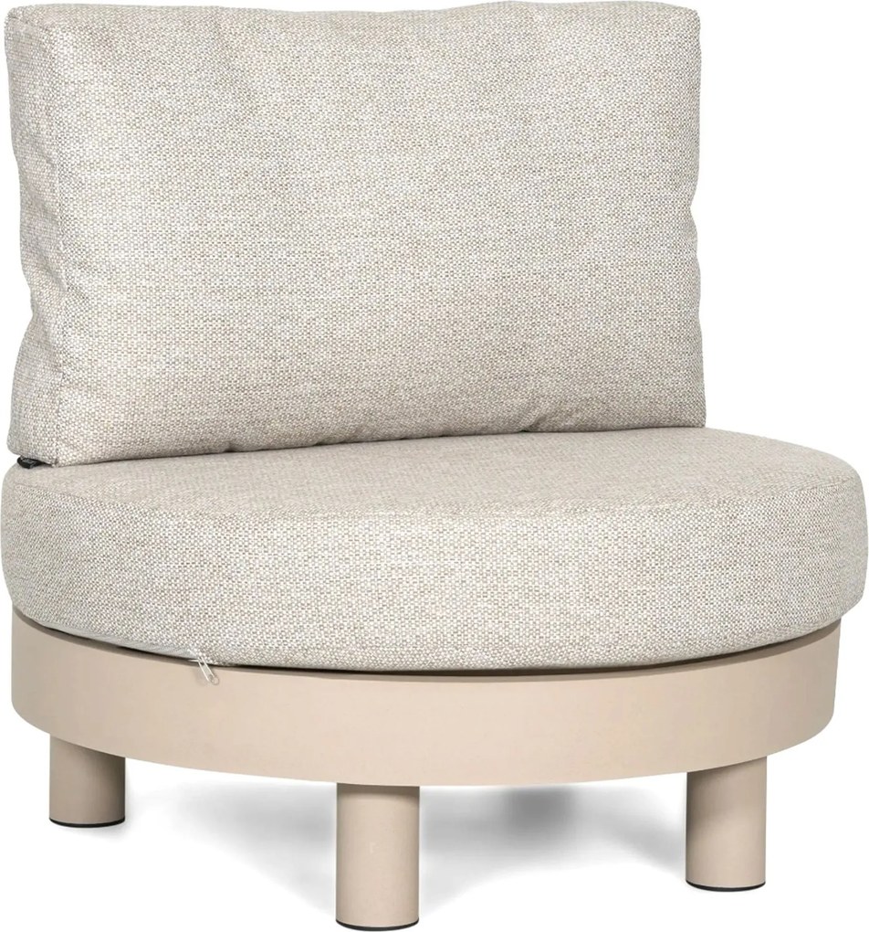 Stoel en Bank Loungeset 5 personen Aluminium Zand/Beige  Lifestyle Garden Furniture Organio