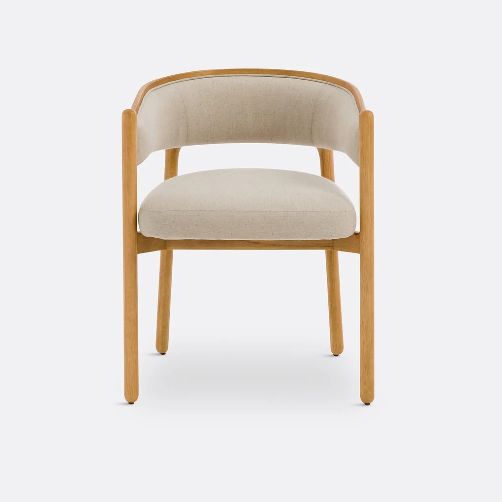 Tafel fauteuil in hevea en katoen/linnen , Natesse