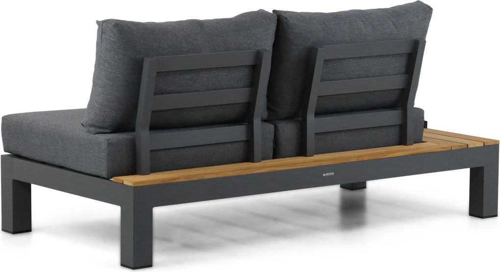 Loungeset 5 personen Aluminium/Teak Grijs Lifestyle Garden Furniture Vittoria