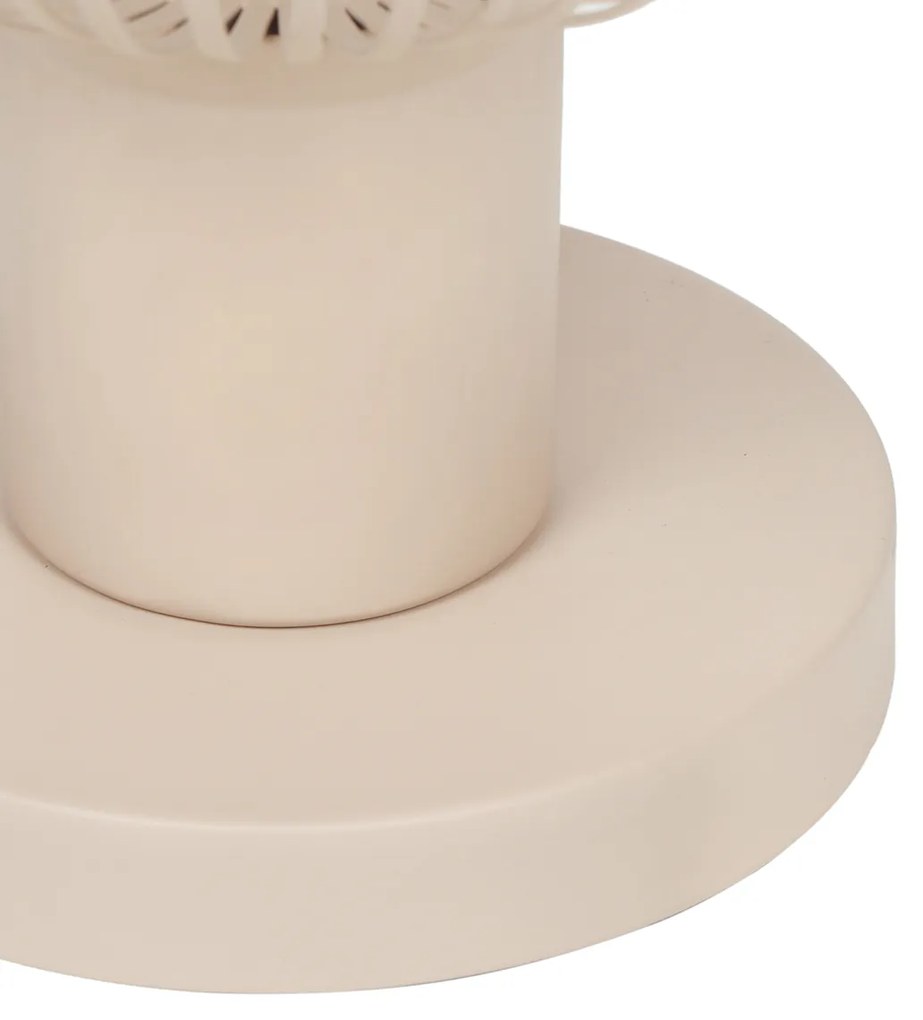 Moderne draad tafellamp beige 23cm - Gila Modern E27 bol / globe / rond Binnenverlichting Lamp