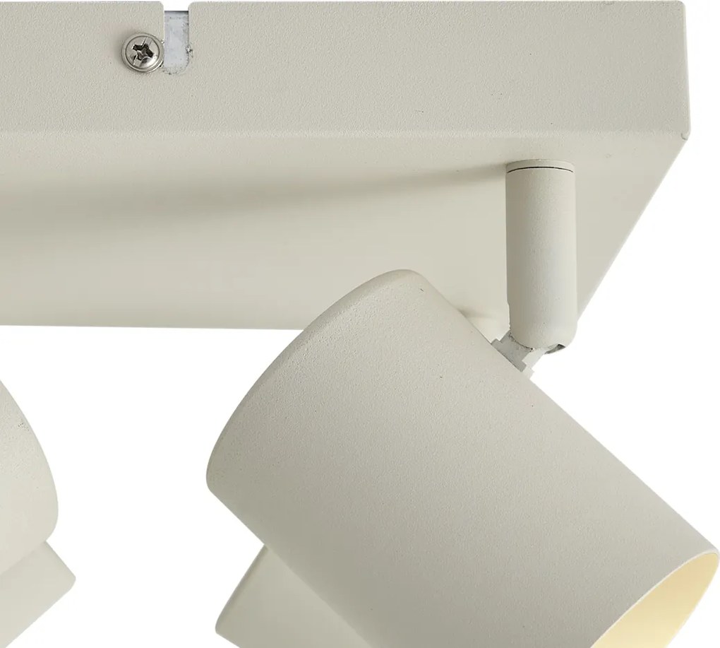 Moderne plafondspot beige 4-lichts kantelbaar - Jeana
