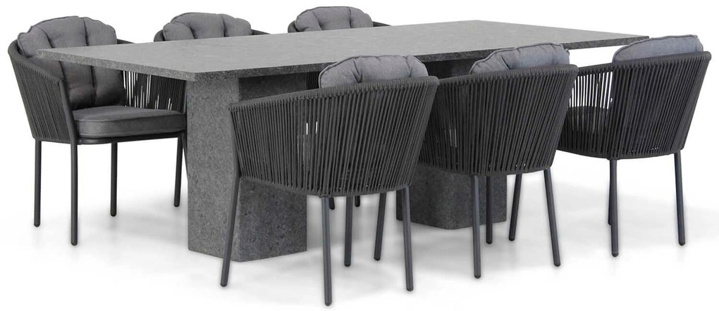 Tuinset 6 personen 220 cm Rope Grijs Santika Furniture Santika