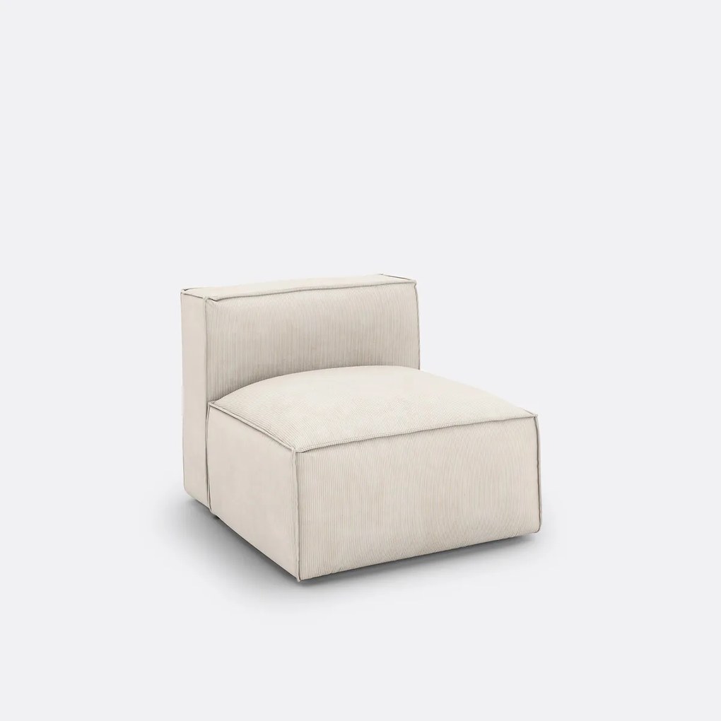 Modulaire comfortzetel in geribd fluweel, Seven