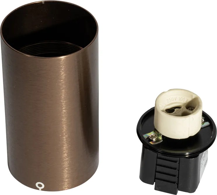 Moderne spot donker brons voor railsysteem 1-fase GU10 50mm - Iconic Ruby Honey