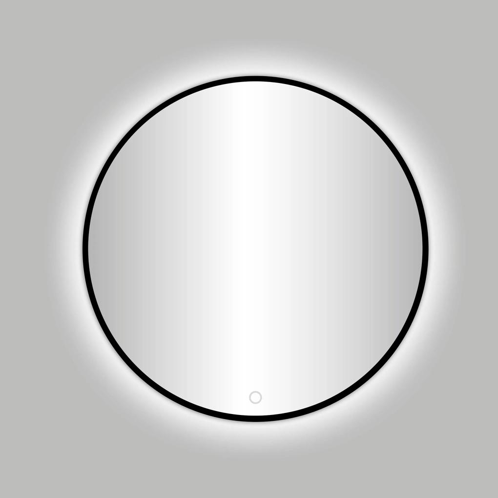 Best-Design Nero Venetië ronde spiegel zwart incl. LED verlichting Ø 100 cm
