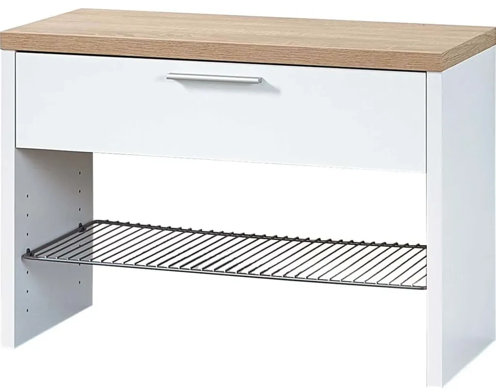 Germania Schoenenbank Top wit en Sonoma eiken 3192-178