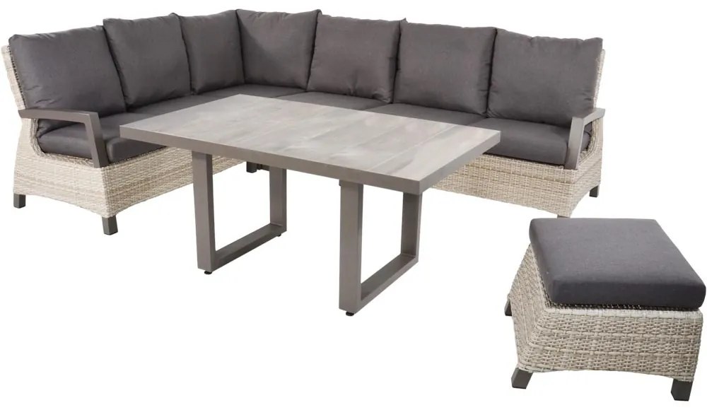 Lesli Living  Lounge/Dining Tafel - Prato - Verstelbare Hoogte -  140x85cm - Lesli Living